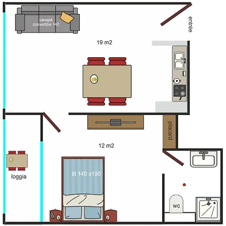Apartment Lavande D'azur, T2, Parfait Pour Le Thermalisme, Climatisation, Parking Gratuit, Wifi, Est Compris
